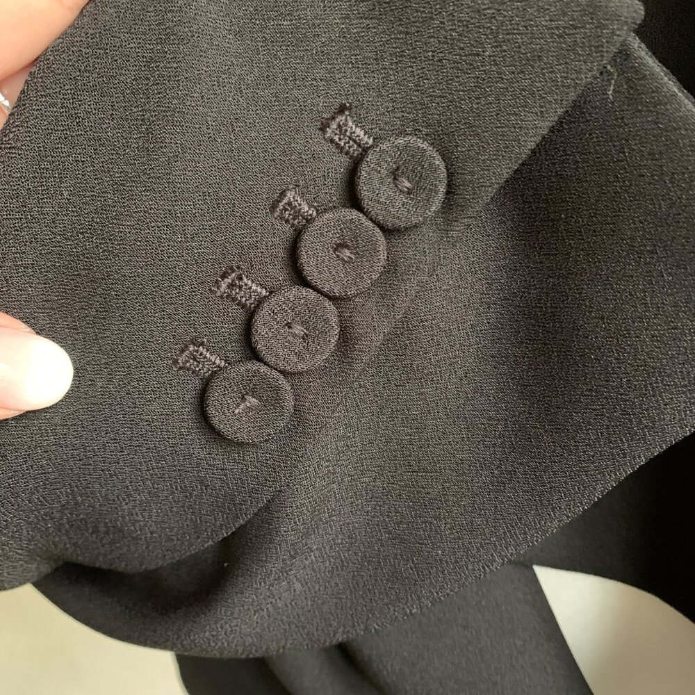 VINCE CAMUTO Black Open Front Drape Blazer Size 12 - Picture 5 of 6